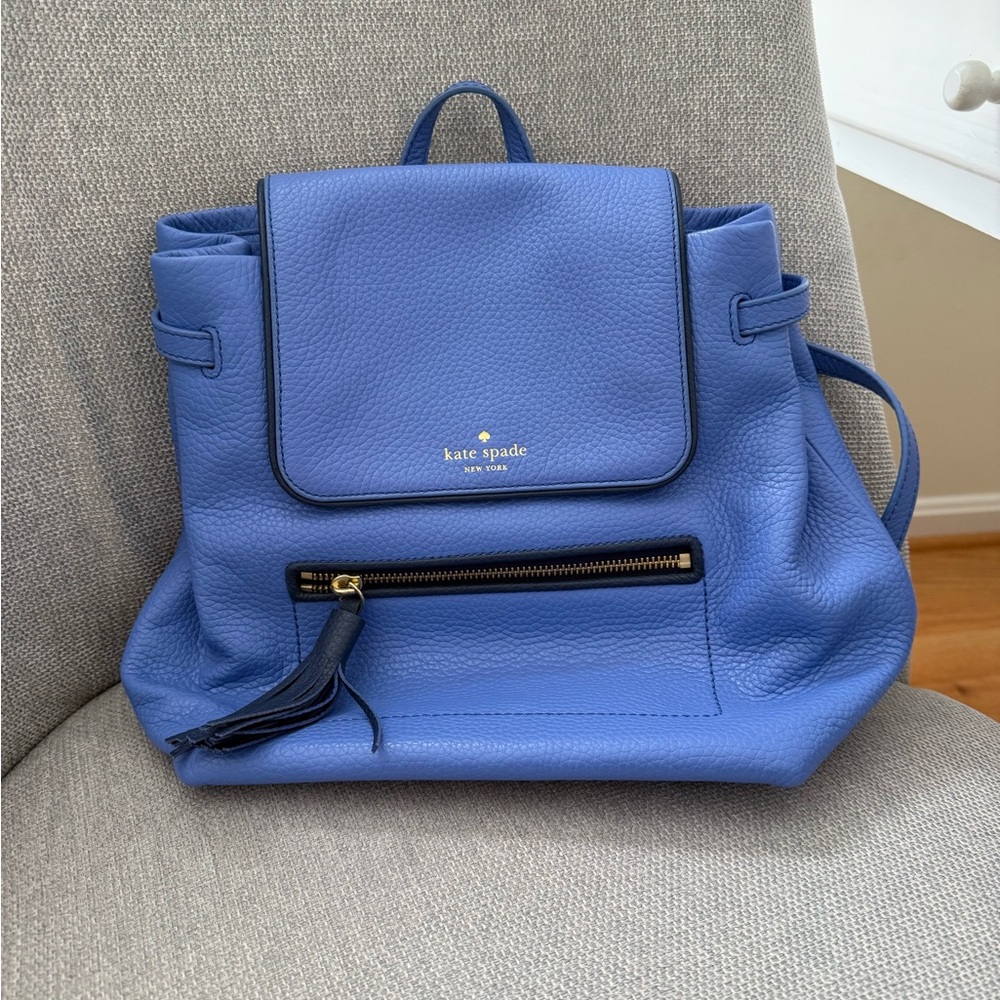 Kate Spade Periwinkle Blue Leather Backpack
